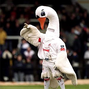swansea-city-mascot Cyril, the Swansea City mascot.