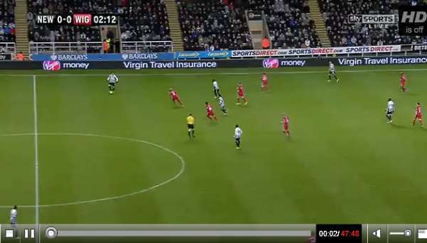 Newcastle United v Wigan full match video.